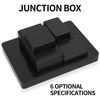 6 Pcs ABS Plastic Waterproof Project Box - Surface-Mounted Adaptable Box, Black/83x54x30mm