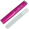 Nail Tek Crystal File Double-Sided with Fuchsia Companion Case, Mini File 3", Professional Fingernail File for Manicure Pedicure, Keep Nails Trim and Smooth, No More Nail Jagged Edges