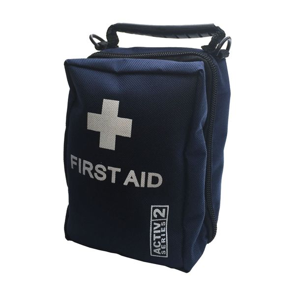 Steroplast ACTIV 2 Empty REFILLABLE Home Office Work Travel Sports School First AID KIT Bag ONLY 13.5CM x 10CM x 8CM