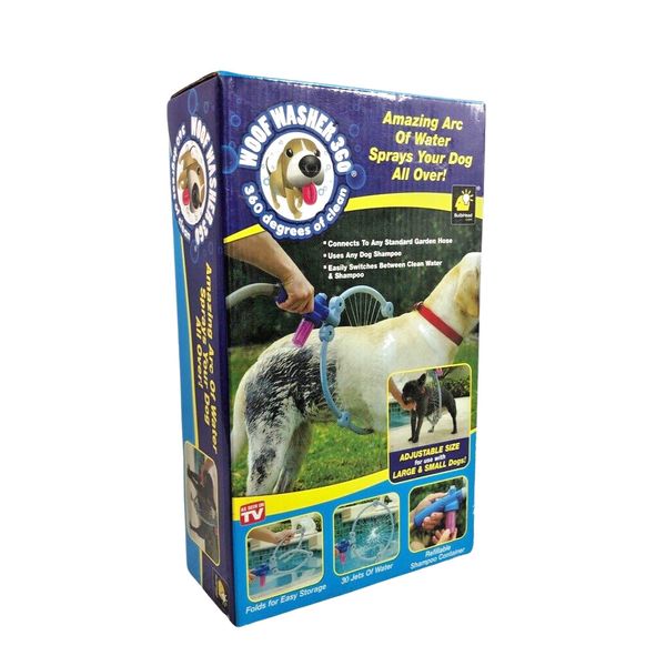 Pet Dog Bathing Bath Woof Washer 360 Adjustable Ring Cleaner for Garden Hose New