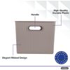 Superio 22L Large Ribbed Storage Bin- Plastic Storage Bin  (2 Pack, Taupe)
