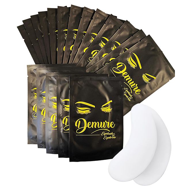 Demure 50 Paar Augenpads Wimpernpads für Wimpernverlängerung Fusselfrei, reduziert Augenringe, spendet Feuchtigkeit Augen Gel Patch Hydrogel Lint Free Eyelash Extensions