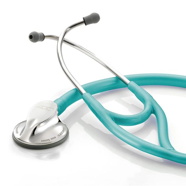 ADC - 600MCA Adscope 600 Platinum Series Cardiology Stethoscope with Tunable AFD Technology, Metallic Caribbean