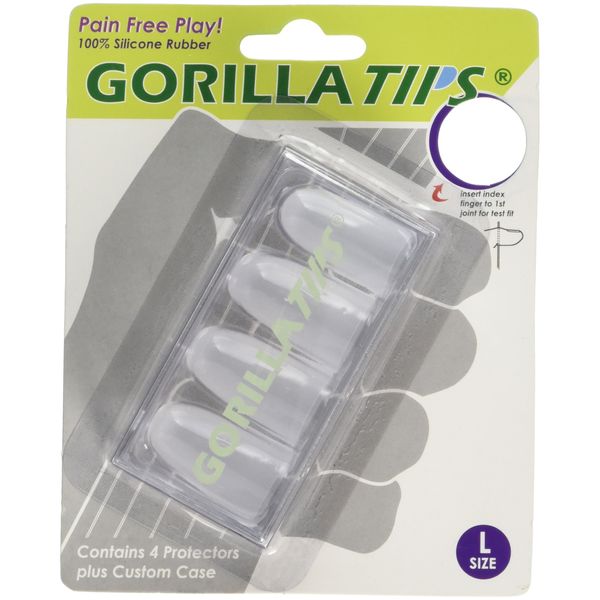 Gorilla Tips 98/GT103CLR Large Finger Protectors - Clear