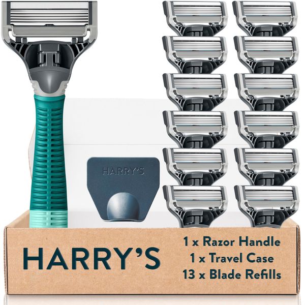 Harry's Starter Set, Includes Weighted Handle and 13 Razor Blade Refills