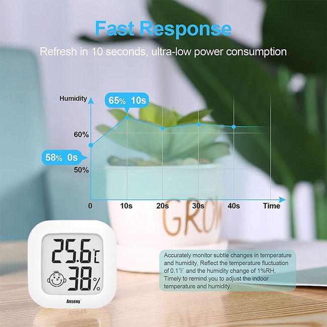 Mini LCD Digital Thermometer Hygrometer Indoor Room Electronic Temperature  Humidity Meter Sensor Gauge Weather Station For Home.Hygrometer  Thermometer, Smart Humidity Meter, Indoor Room Thermometer For Home  Greenhouse, Hight Accurate Temperature Sensor