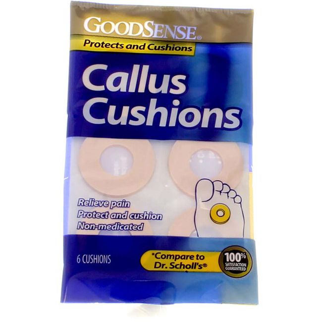 5 Pack GoodSense Callus Foot Cushions, 6 Ct