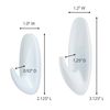 3M Safety 17081-2VP Designer Hooks, White, 2 Small, 2 Medium