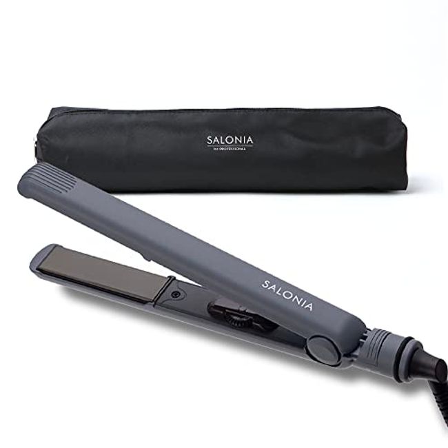 SALONIA SL-004SGR Hair Straightening Iron, Gray, 0.9 inches (24 mm), Iron, Appliances, Beauty, Appliances, Hair Care, Max 482°F (230°C), Professional Grade
