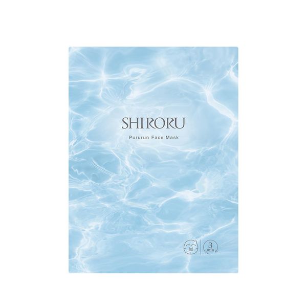 [SHIRORU] Pururun Face Mask, Moisturizing x Pores, Hyaluronic Acid x Ceramide, Daily Mask with High Essence (7 Pieces)