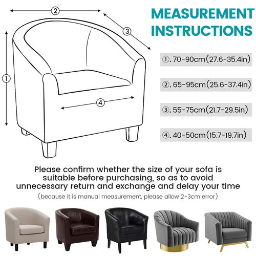 Jinayana Tub Chair Covers 1 Piece, High Stretch Bucket Chair Covers Armchairs Slipcover, Club Chair Covers For Living Room/Hotel Reception/Bar Counter/Dining Room/Office (Autumn)