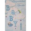 Congratulations You Have a Beautiful Baby Boy Card