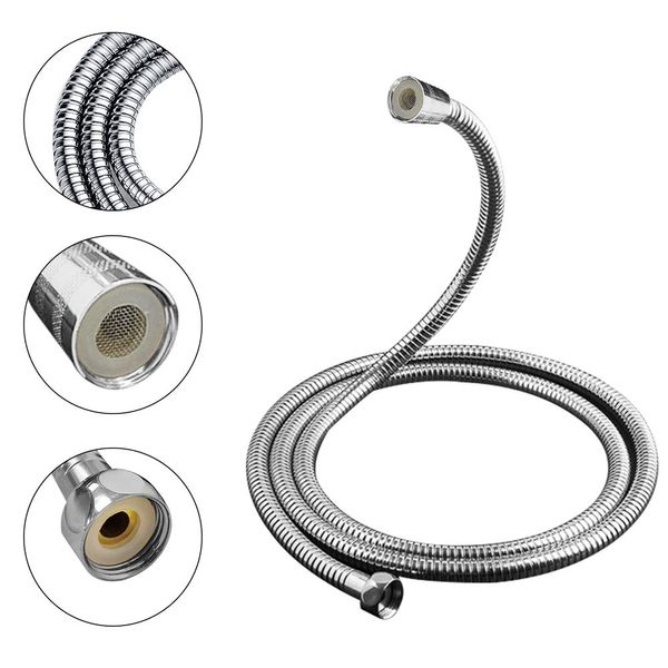 Shower Hose 2m Extra Long Shower Hose Chrome Replacement Metal Shower Pipe Cable 79 Inchs