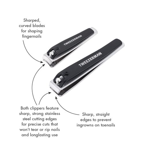 Tweezerman Stainless Steel Nail Clipper 2-Piece Set