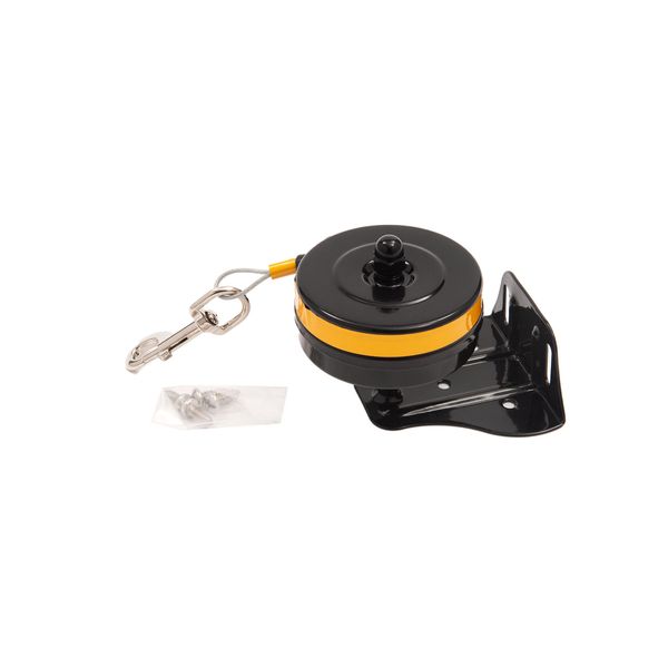 Lixit Bracket Mount and Stake Retractable Leash Tie Outs for Dogs (Bracket, Small), Yellow