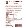 Monin - Grenadine Syrup, Delightfully Sweet, Natural Flavors, Great for Cocktails, Mocktails, Sodas, and Smoothies, Non-GMO, Gluten-Free (750 ml)