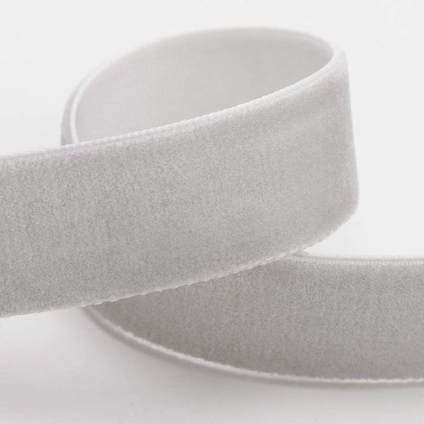 Velvet Ribbon 16mm x 10M - Silver