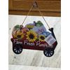 Metal Hanging Plaque Farm Fresh Pumpkins 9 Tall