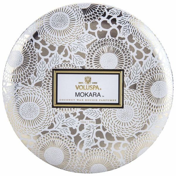 SALE VOLUSPA /  3 WICK TIN CANDLE / MOKARA