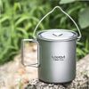 Lixada Portable Titanium Camping Picnic Mug with Foldable Handle Stil4 750ML