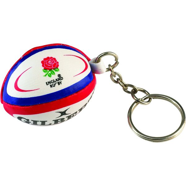 Gilbert Unisex Adult England Rugby Ball Keyring - Multi-Colour, One Size