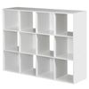 12 Cube Storage Organizer Wooden Bookshelf Display W/Removable Back Panels White