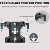 NICEYRIG Multipurpose Camera Base Plate with 15mm Rod Rail Clamp for DSLR Rig Support System