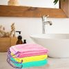 TENQUAN 3 Pieces Exfoliating Net African Sponges Bath Sponge Exfoliating Body Scrubber Shower Scrubber Skin Smoother for Men & Women Clean and Clear Exfoliating Daily Wash (Pink Green Yellow)