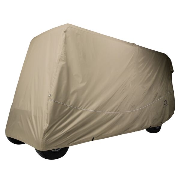 Classic Accessories Fairway Golf Cart Quick Fit Cover, Khaki, Long Roof