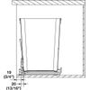 Hafele Single 36 qt. Wire Pullout Waste Trash Bin with Soft-Close Slides and Han