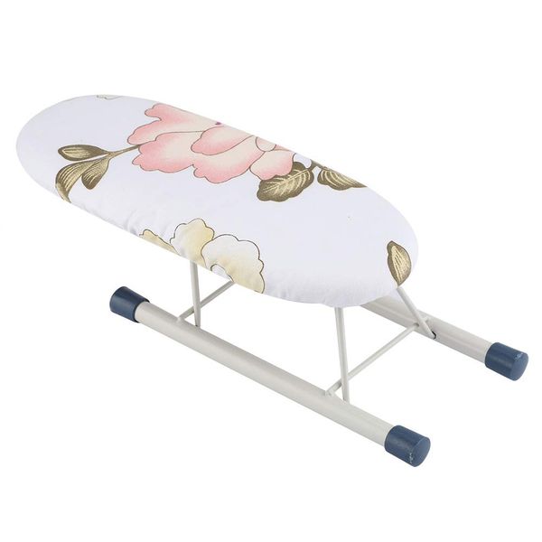 Mini Table Foldable Ironing Board, Space-Saving Portable Ironing Board For Sewing Craft Room Household Dorm, Floral Design, (peony)