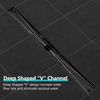 18-Inch Black Linear Shower Drain with Removable Quadrato Pattern Grate,Professi