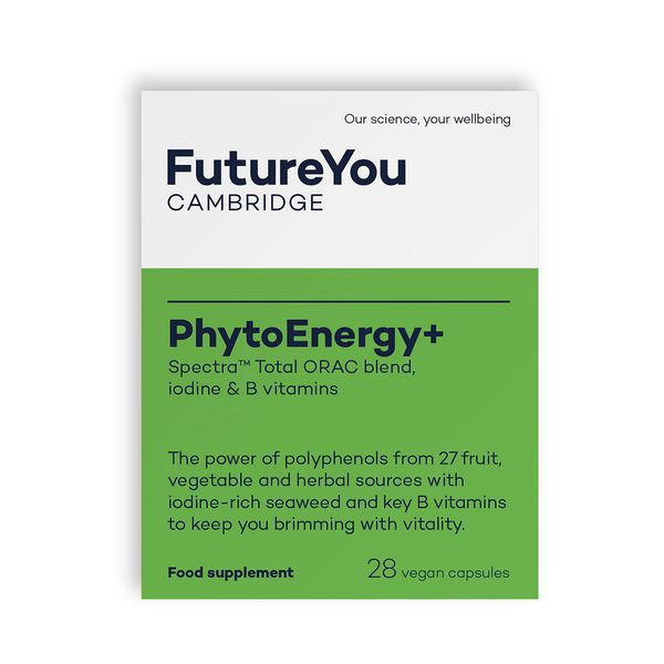 PhytoEnergy+ Multivitamins Nutritional Supplements – Vitamin B2 and Iodine Supplement – 28 Day Supply – Capsules to Support Fatigue and Tiredness – Food Supplements by FutureYou Cambridge