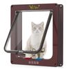 Ycozy Pet Door with 4 - Way Lock for Cats, brwon