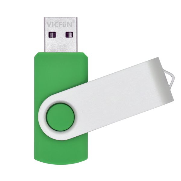 VICFUN 10 Pack 2GB USB Flash Drives 2GB USB 2.0 Memory Stick-Green