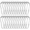 Alaoo 24 Pack Stainless Steel Shower Curtain Hooks
