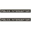 2PCS Police Interceptor Side Emblem Badges NamePlate for Explorer F-PI