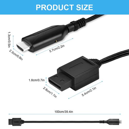 AXFEE Wii to HDMI Converter, New All-in-One Wii to HDMI Converter with Wii Input Cable & HDMI Output Port HD 1080P Video Audio Adapter, for Nintendo Wii, All Wii Display Modes