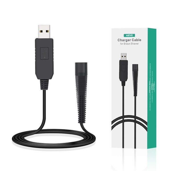 Charger Cable for Braun Shaver,AIEVE USB 12V Charging Cord Compatible with Braun Series 5, 3,9,7,1,020S,3080S,760CC，Epilator Silk-Epil 9, 7, 5 Beard Trimmer,Oral-B Toothbrush