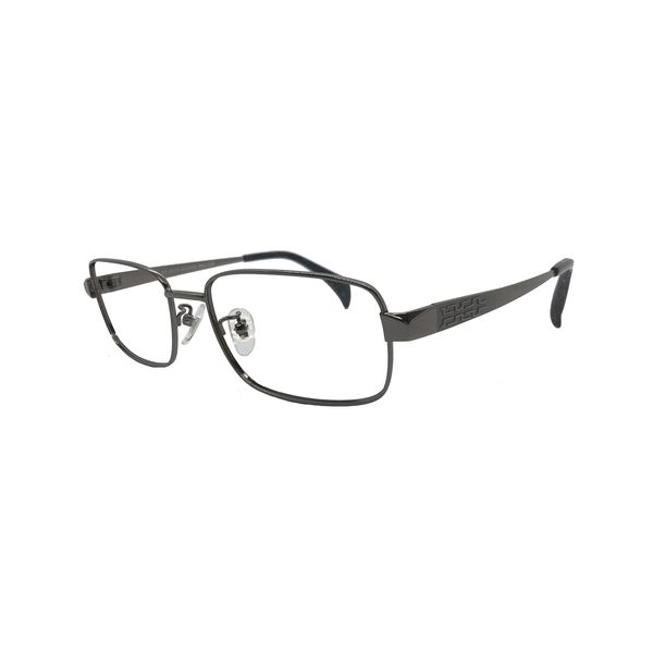 WE MEAN, BUSINESS WB11-010B Glasses Set with Prescription Lenses, 55 Sizes, 3 Colors (3. Chrome Silver), chrome silver