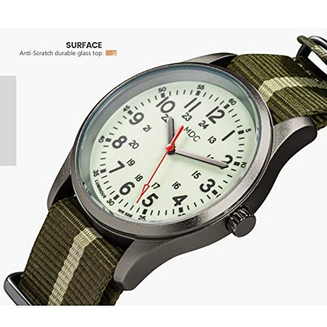 Black Military Analog Wrist Watch for Men, Mens Army Field Tactical Sport  Watches Work Watch, Waterproof Outdoor Casual Quartz Wristwatch - Imported