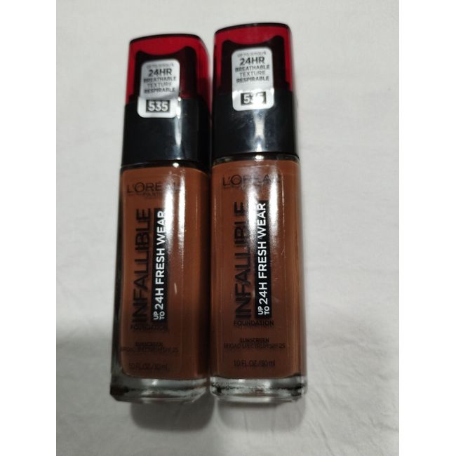 2 L'OREAL INFALLIBLE FOUNDATION UP TO 24H FRESH WEAR 535 EXPRESSO EXP 09/23