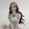 Elf Maiden and Wolf Statue Sculpture