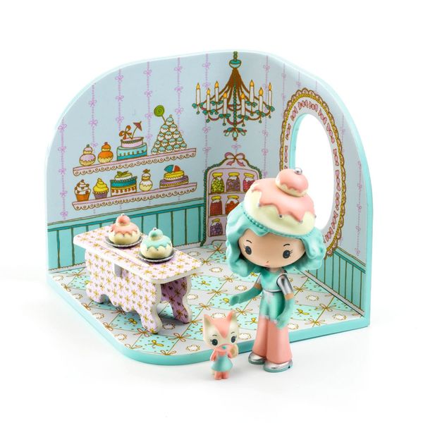 DJECO Jeko Teeny, Charlie Tiny Shop, Doll, House, Pretend Play, Educational Toy, Girls, Children, 4 Years Old, Gift, Cute, Stylish, (DJ06955)