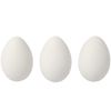 12 White Hollow One Piece Matt Plastic Easter Eggs for Crafts