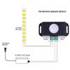 2 Pack Sensky 6A DC 12V 24V PIR Motion Sensor, Infrared Motion Sensor Switch for Timer Function Sign Control, LED Strips Lighting