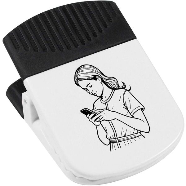 'Woman Using A Smartphone' Magnetic Clip (CP00039352)