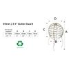 4 Pack - Gutter Pipe Leaf Guard Wire Balloon 63-75mm - Galvanised