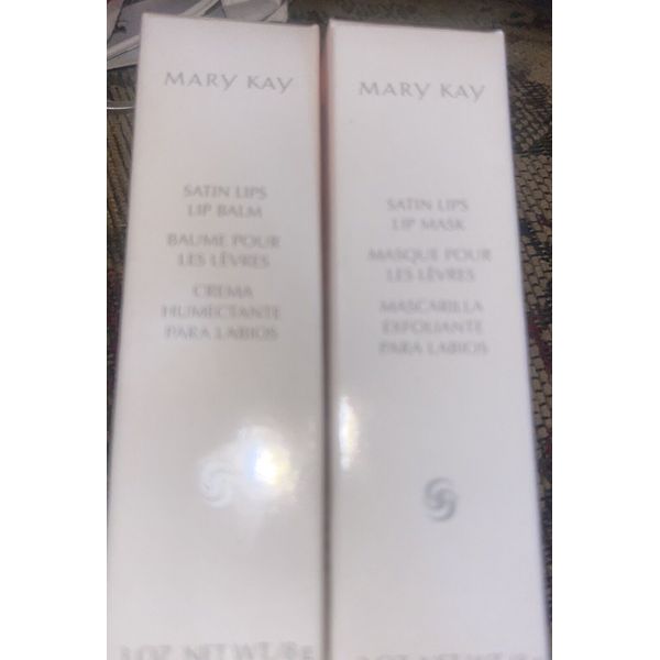 2 pc lot Mary Kay Satin Lips LIP BALM and MASK .3 oz each BNIB