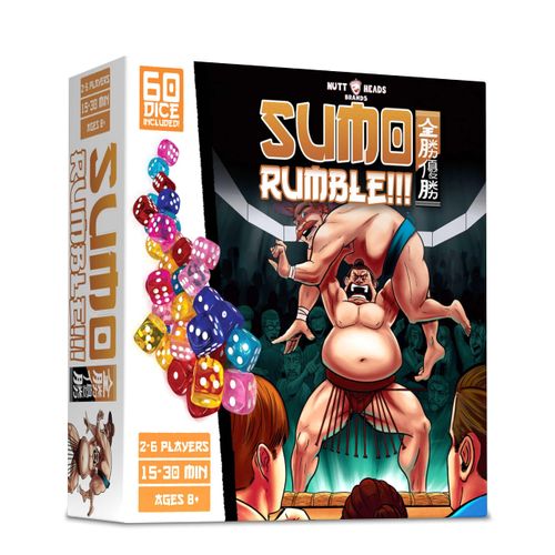 Nutt Heads Sumo Rumble: Exciting Dice Game for Families | Simple & Fun Japanese Sumo Wrestling | Action-Packed Board Game | Great for Kids, Teens, and Adults | Perfect for Game Nights